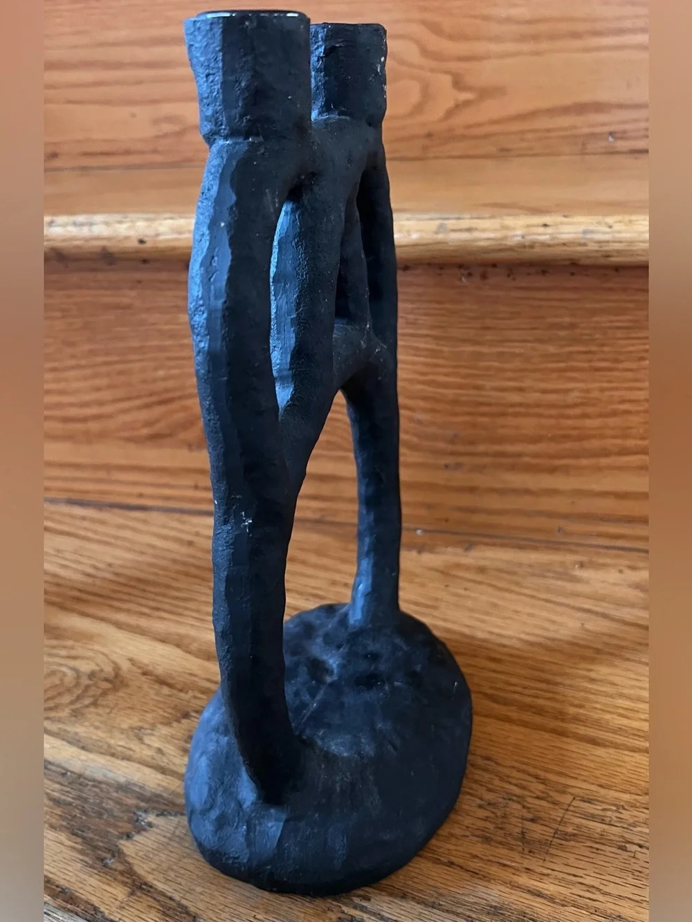 Handcrafted Black Ceramic Double Taper Candle Holder Home Accents anthropologie